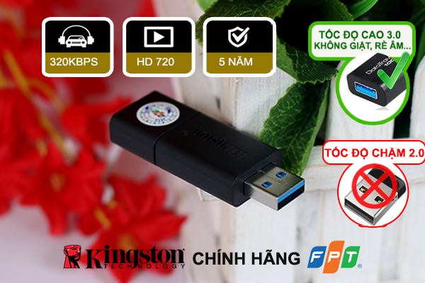 USB ô tô FPT ✅ USB Nhạc Hình, Nhạc Tiếng Xe Hơi Oto16G, 32G, 64G✅